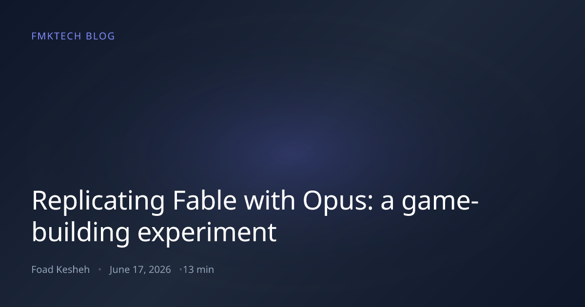 Replicating Fable with Opus: How a One-Line Prompt Built a 3D Game (and ...